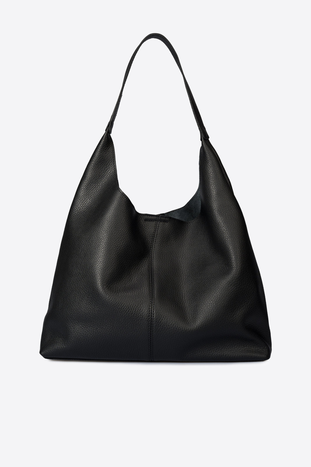 NAYA Leather Top Handle Bag - Black