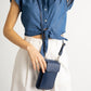 MAVIS Leather Crossbody Bag - Blue