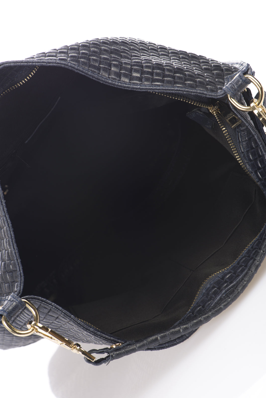 Leather Shoulder Bag 9921 - Dark Blue