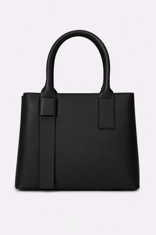 RACHELE Leather Top Handle Bag - Black