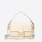 Leather Top Handle Bag 9648 - Beige