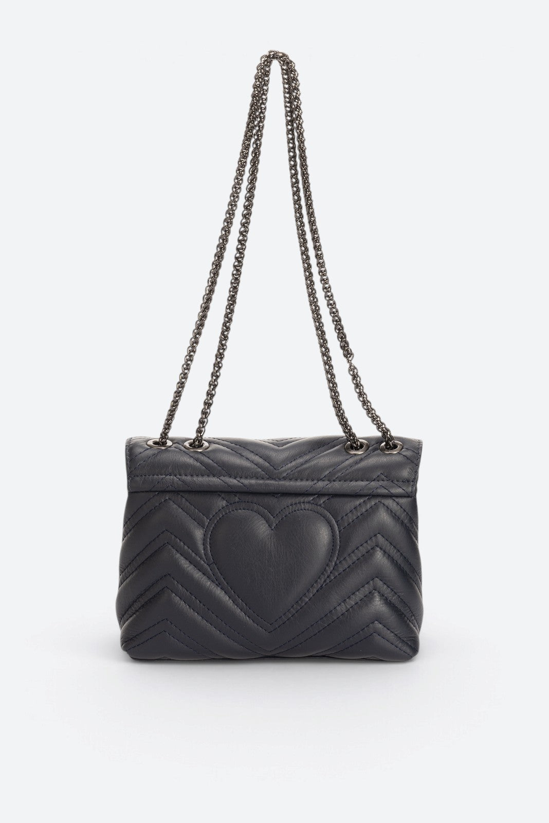 APRIL Leather Shoulder Bag - Blue
