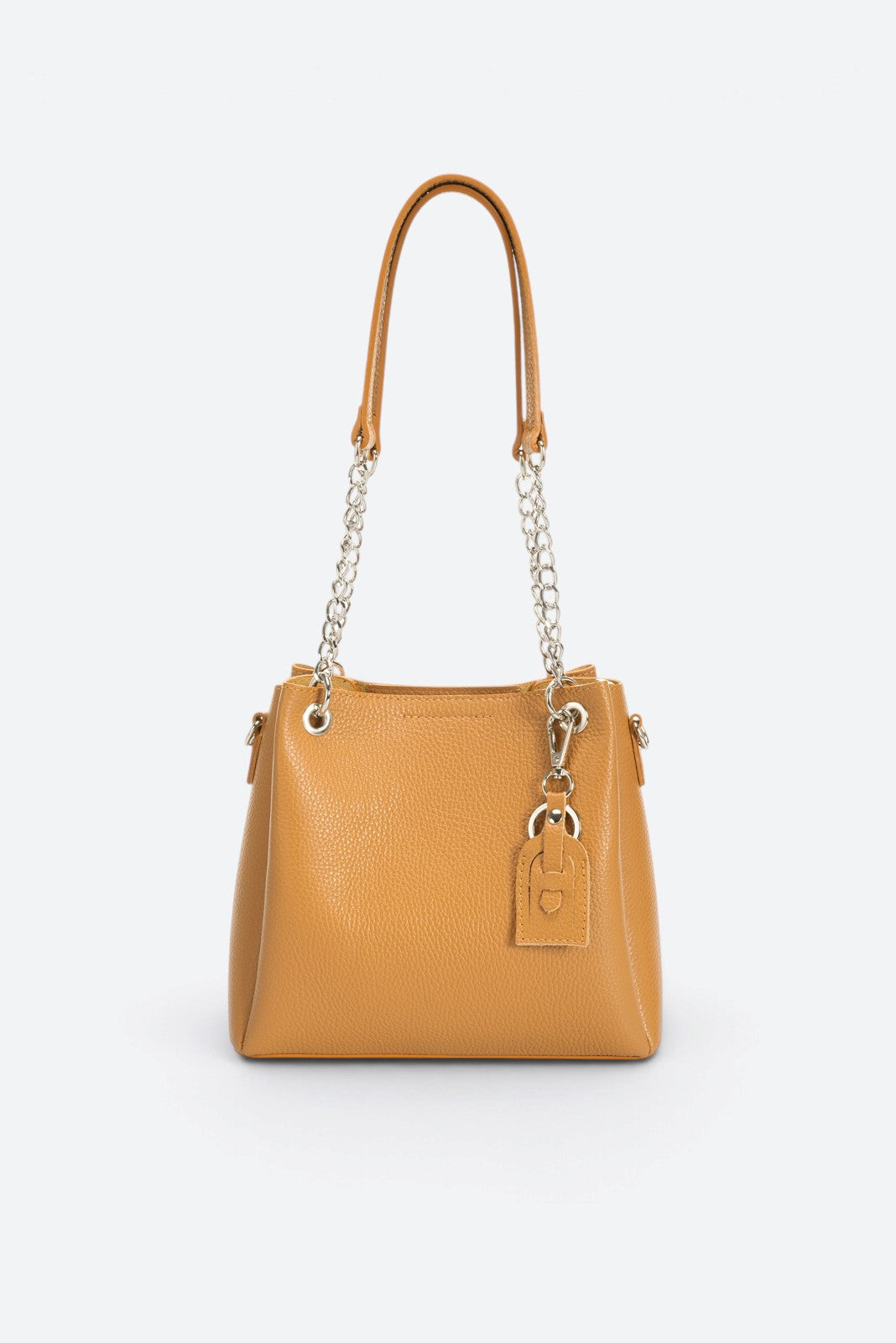ANIKA Leather Top Handle Bag - Cuoio