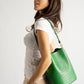 CAPRICE Leather Shoulder Bag - Verde Mela