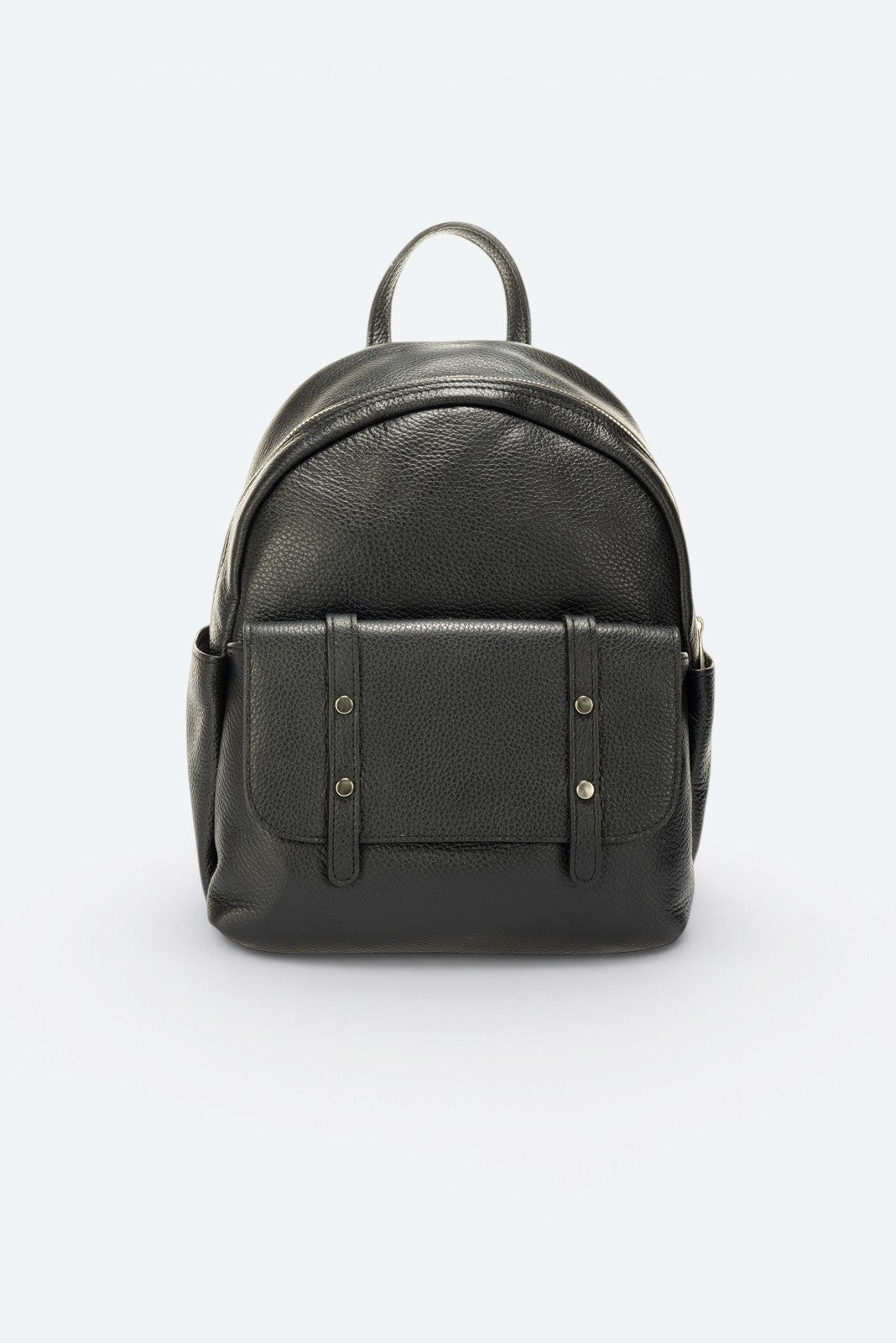 MALIKA Leather Backpack - Black