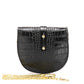 Leather Shoulder Bag 3241 - Black