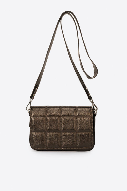 EMILIA Leather Crossbody Bag - Bronzo