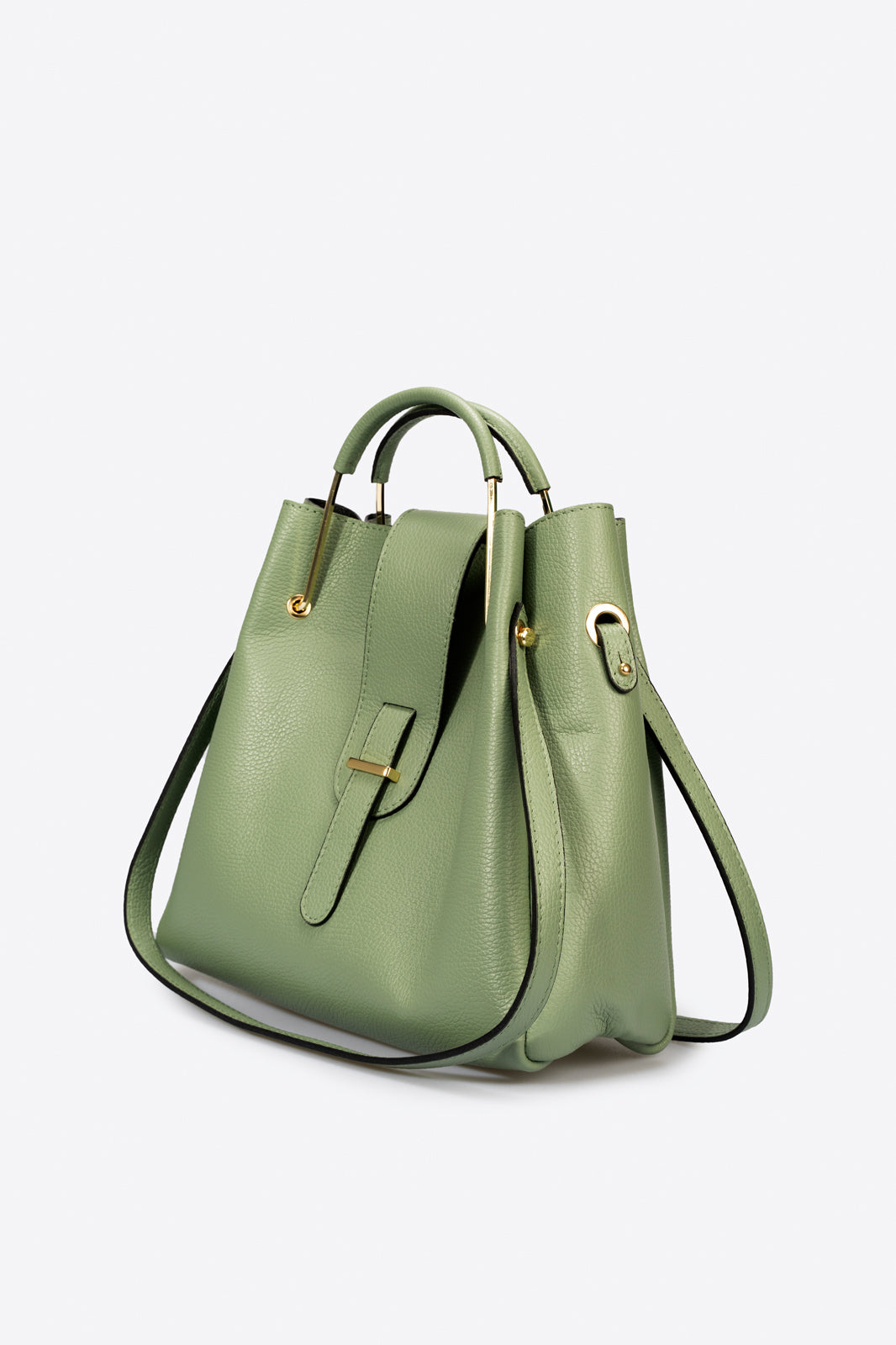 Leather Shoulder Bag 3549 - Verde