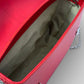 Leather Top Handle Bag 3521 - Red