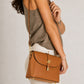 ADORE Leather Crossbody Bag - Cognac