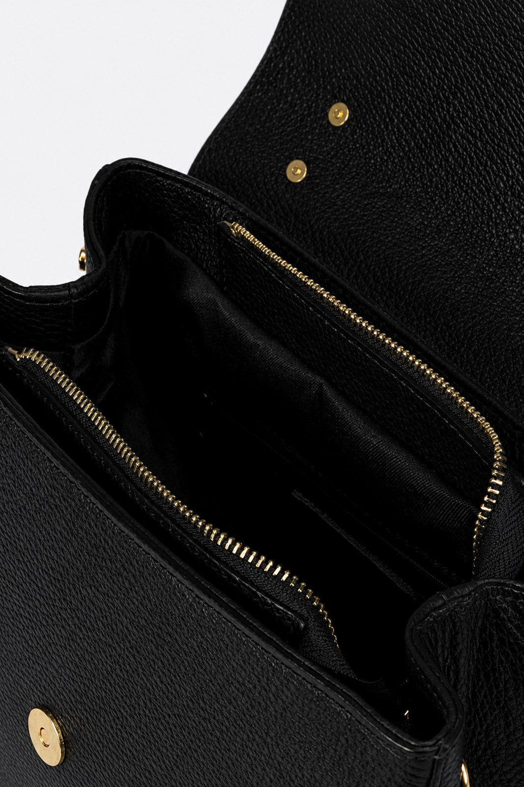 NELL Leather Top Handle Bag - Black