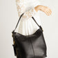 Leather Top Handle Bag 1256 - Black