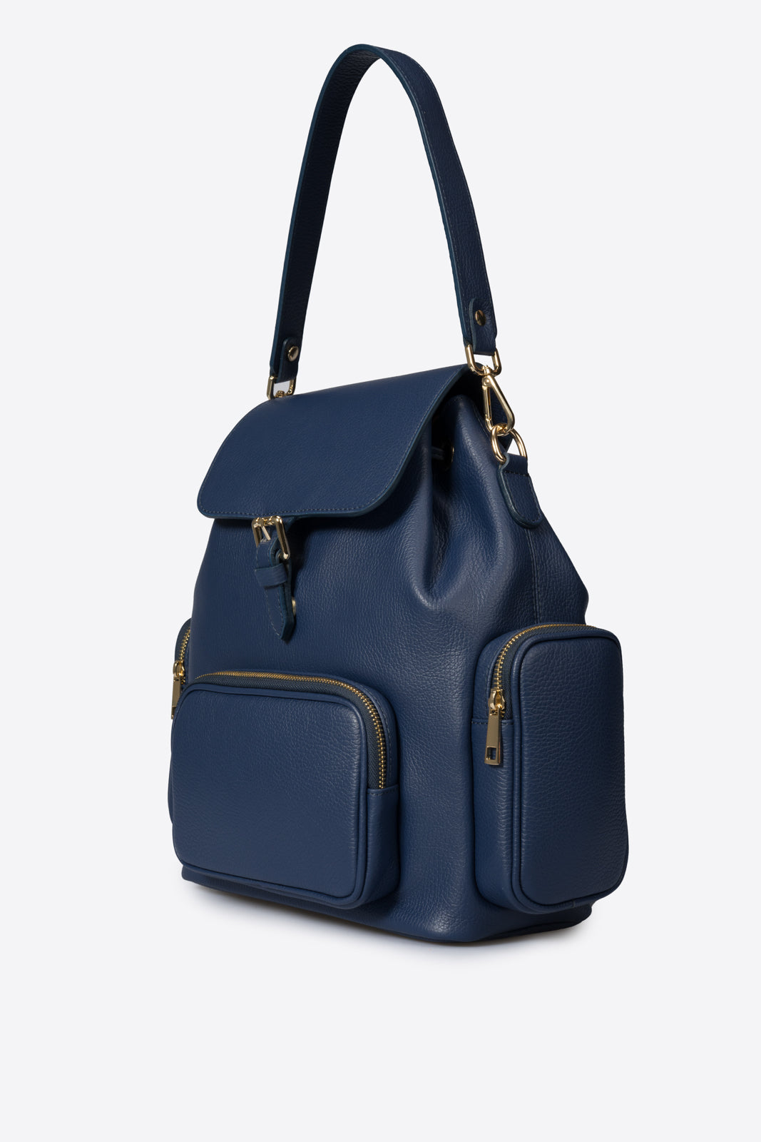 NOA Leather Backpack - Blue