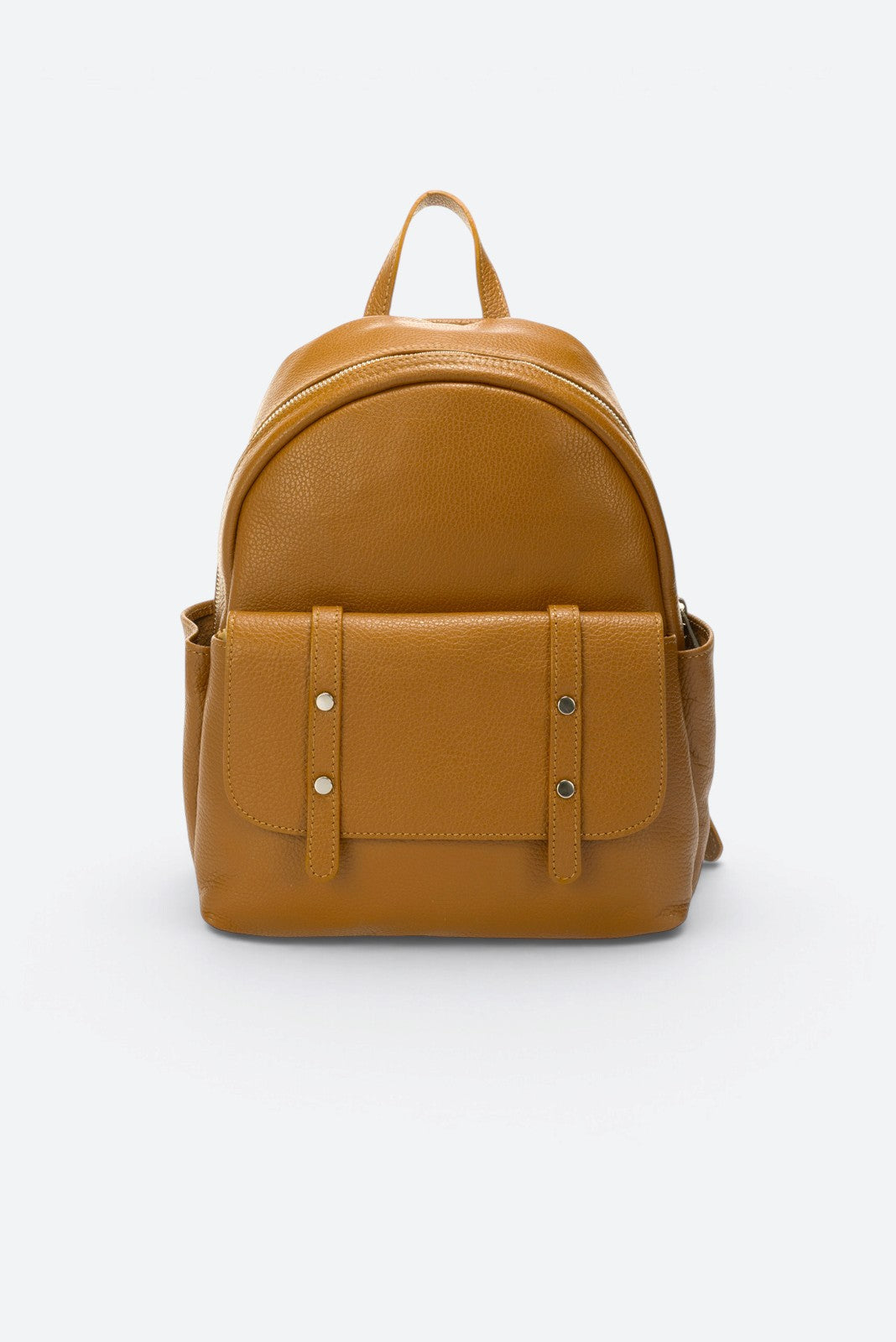 MALIKA Leather Backpack - Cuoio