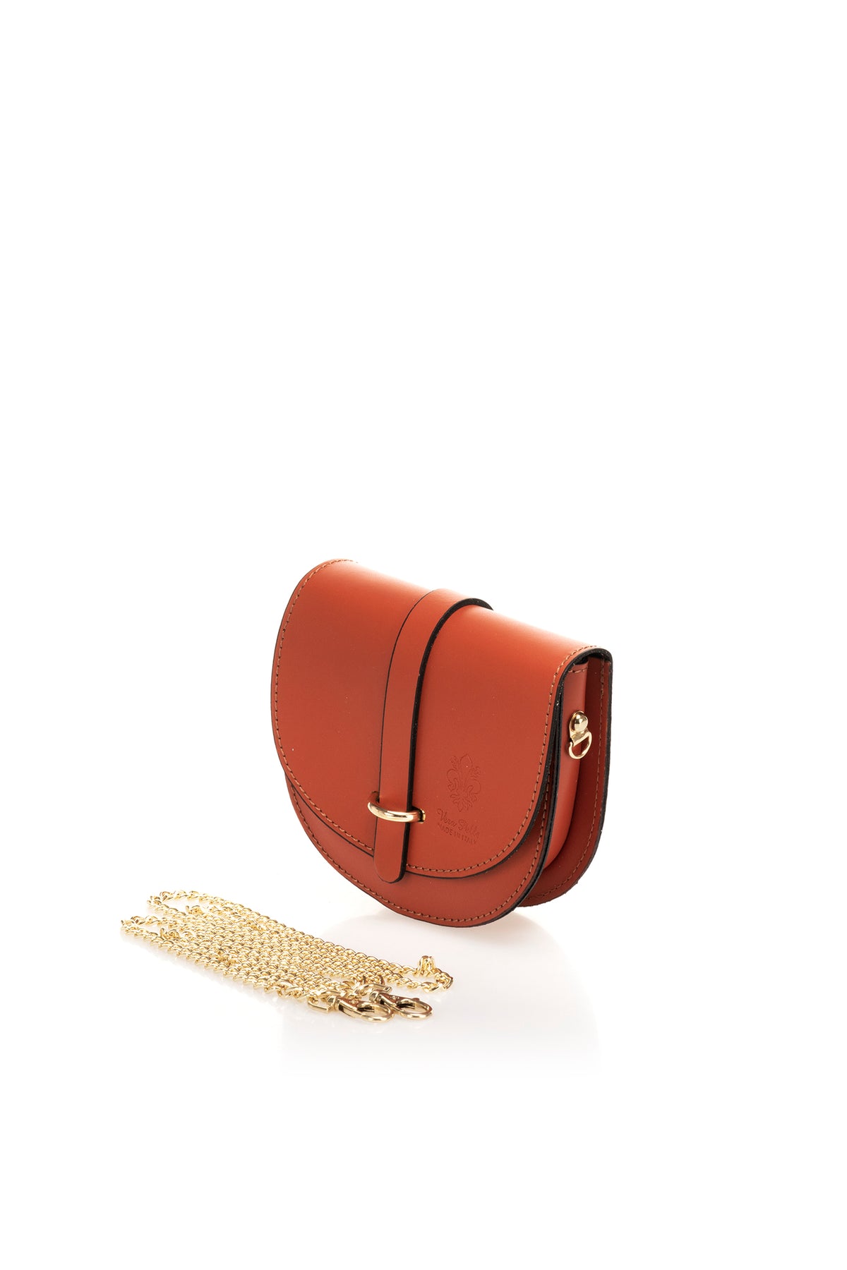 Leather Shoulder Bag 3241 - Orange