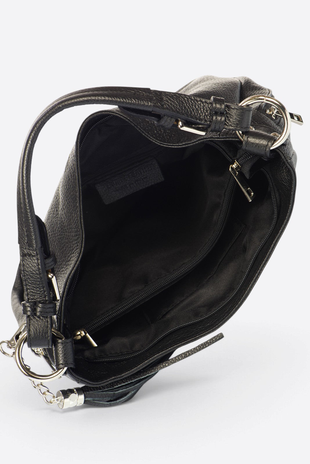 UMA Leather Top Handle Bag - Black