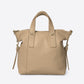 Leather Top Handle Bag 6642 - Cappuccino